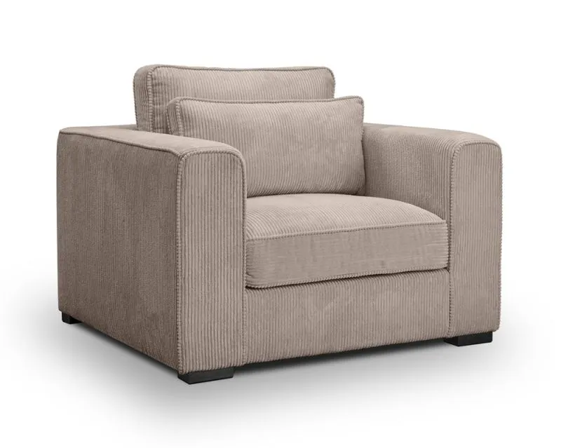 1-Sitzer Polstersofa Almera | 120cm | Cordstoff | beige-braun