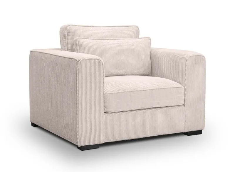 1-Sitzer Polstersofa Almera | 120cm | Cordstoff | grau-beige