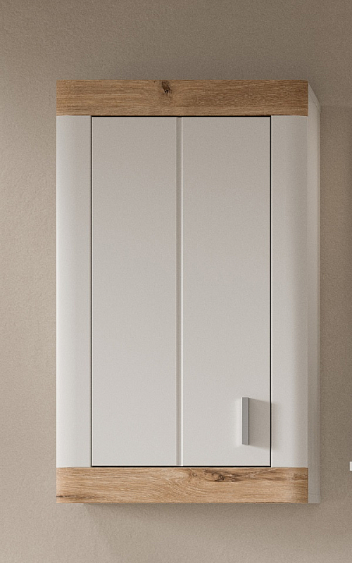 Hängeschrank Laredo | weiß / Nox Oak