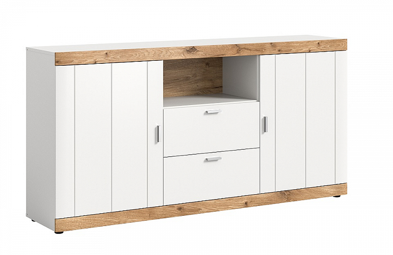 Sideboard Laredo | weiß / Nox Oak