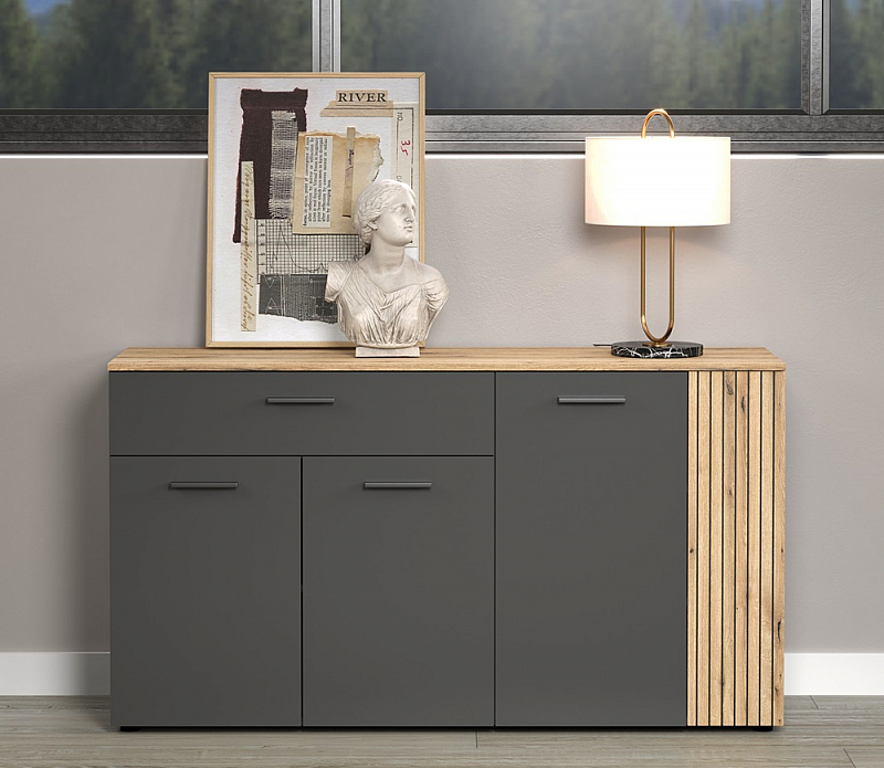 Sideboard Esteban | Anthrazit / Coast Evoke Oak