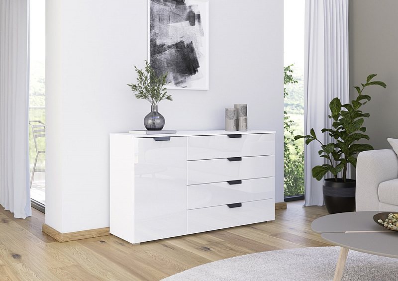 Kommode Sideboard Artemis | alpinweiß / weiß