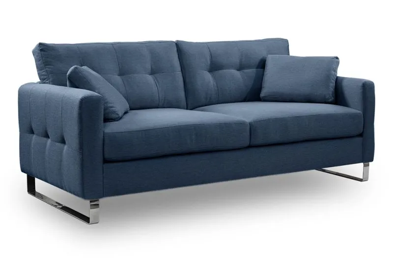 2,5-Sitzer Polstersofa Hera | 203cm | Flachgewebe | dunkelblau