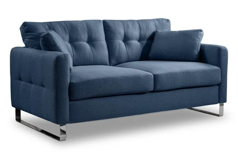 2-Sitzer Polstersofa Hera | 175cm | Flachgewebe | dunkelblau