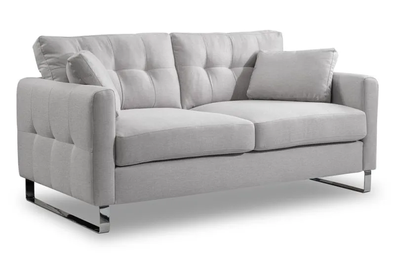 2-Sitzer Polstersofa Hera | 175cm | Flachgewebe | hellgrau