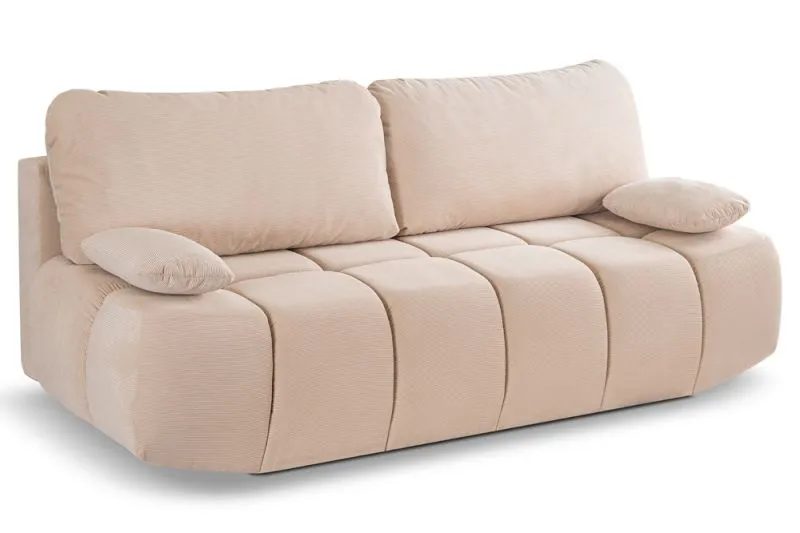 2-Sitzer Schlafsofa Lauder mit Bettkasten | 207cm | Cord | beige
