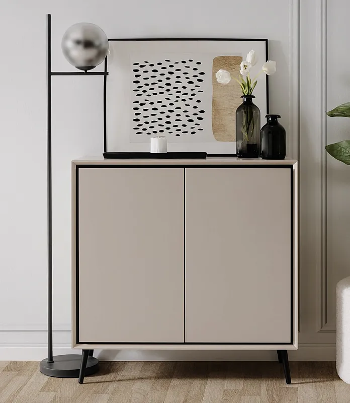 Kommode Sideboard Arona | sand / schwarz