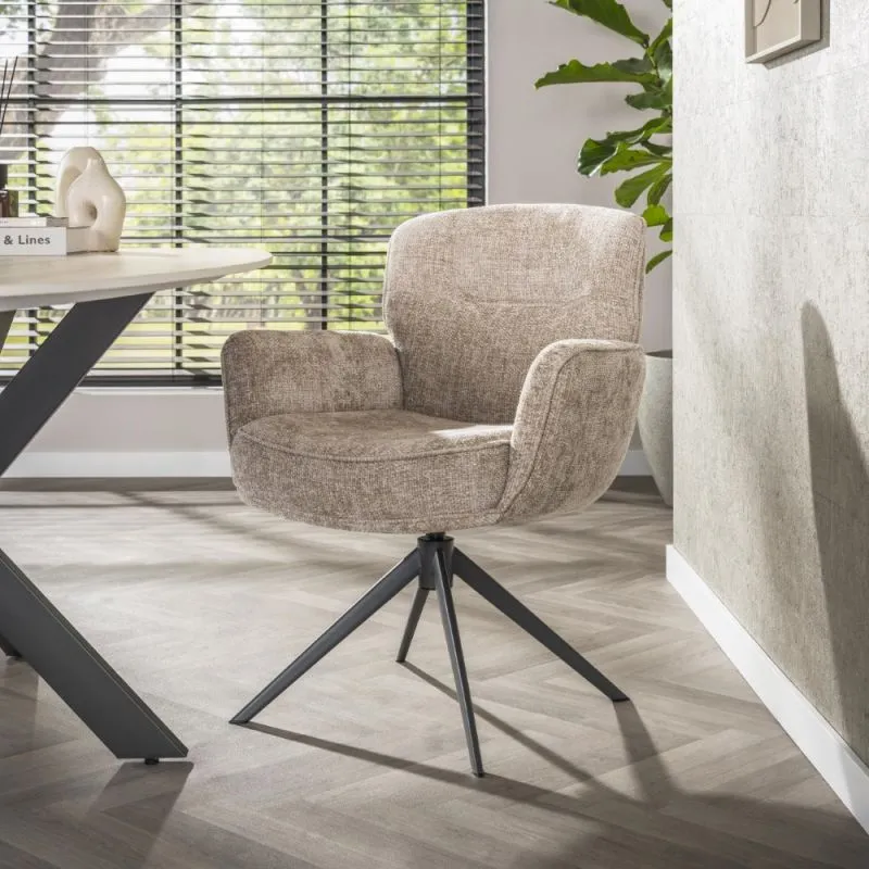2er Set Barhocker Duba | drehbar | Sandfarbe