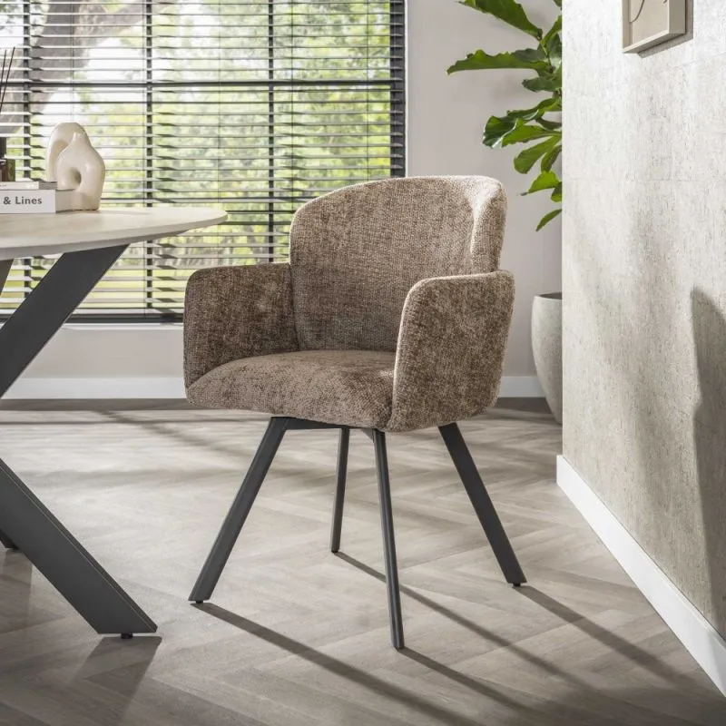 2er Set Stuhl Nasu | drehbar | Hoven champagne