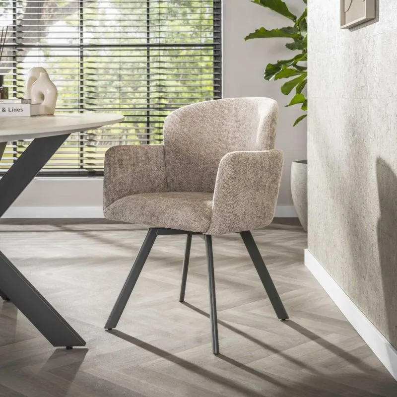 2er Set Stuhl Nasu | drehbar | Hoven sand