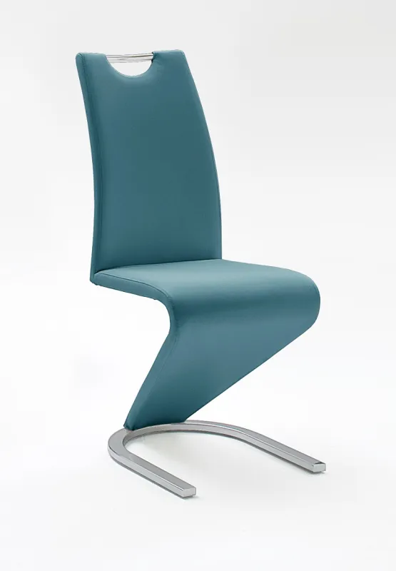 2er Set Freischwinger Stuhl Amado | petrol