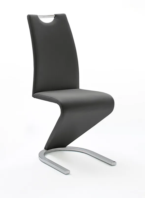 2er Set Freischwinger Stuhl Amado | schwarz