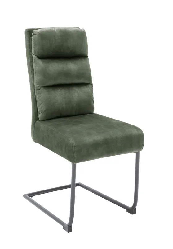 2er Set Freischwinger Stuhl Lampang | oliv