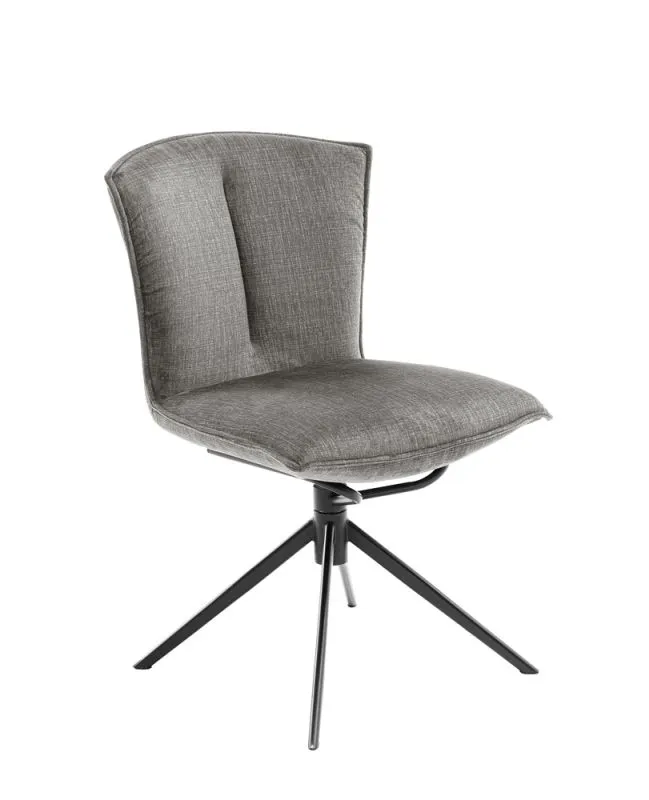 2er Set Stuhl Nalon | drehbar | anthrazit / schwarz matt
