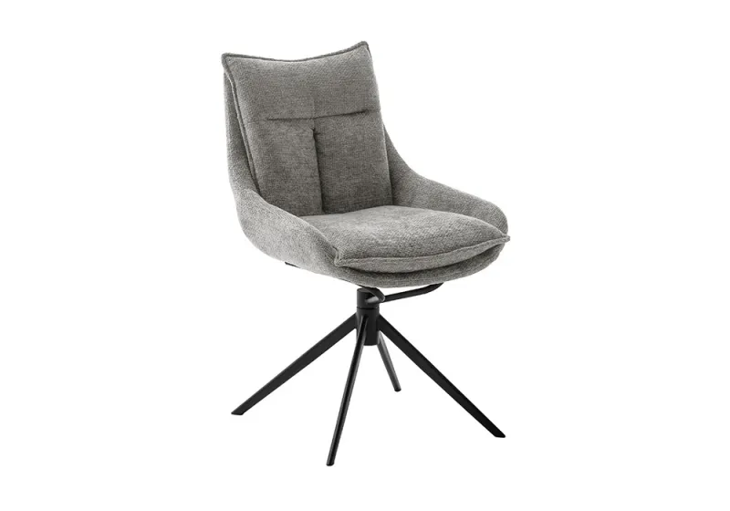 2er Set Stuhl Parker | drehbar | anthrazit / grau