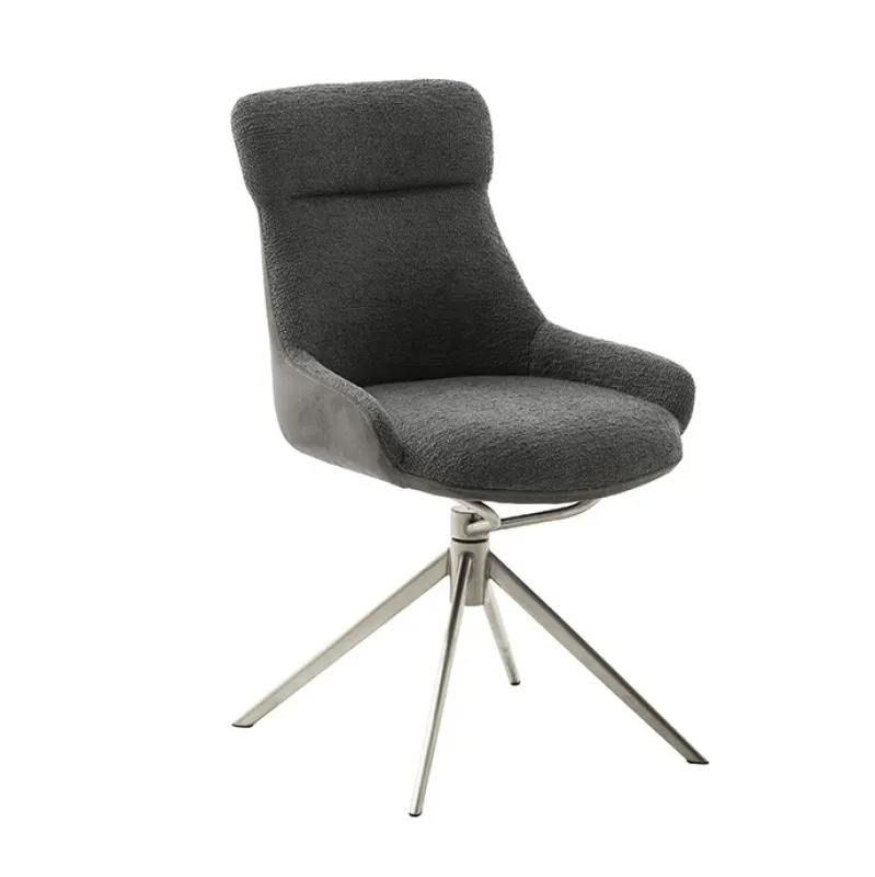 2er Set Stuhl Pelion | Edelstahl | drehbar | anthrazit