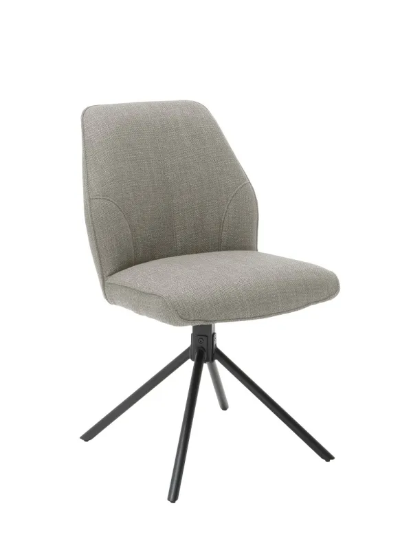 2er Set Stuhl Pemba | drehbar | Webstoff | Cappuccino