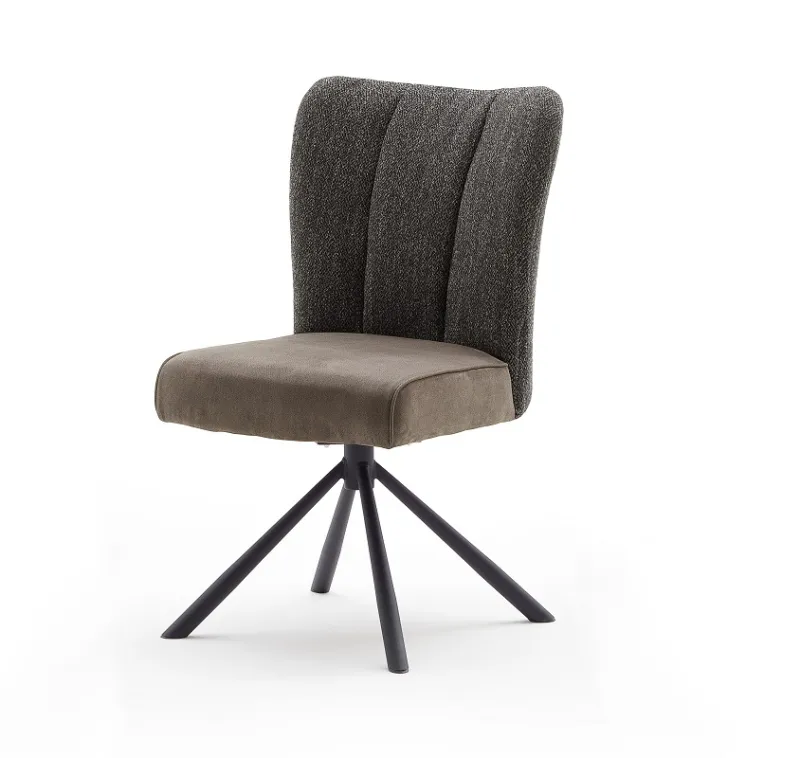 2er Set Stuhl Santiago | drehbar | Webstoff | anthrazit