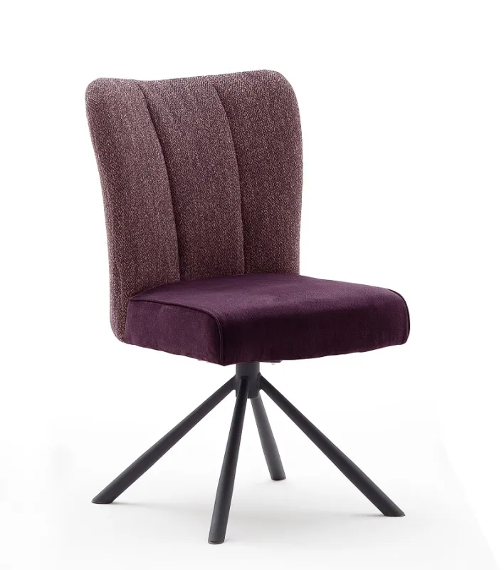 2er Set Stuhl Santiago | drehbar | Webstoff | merlot