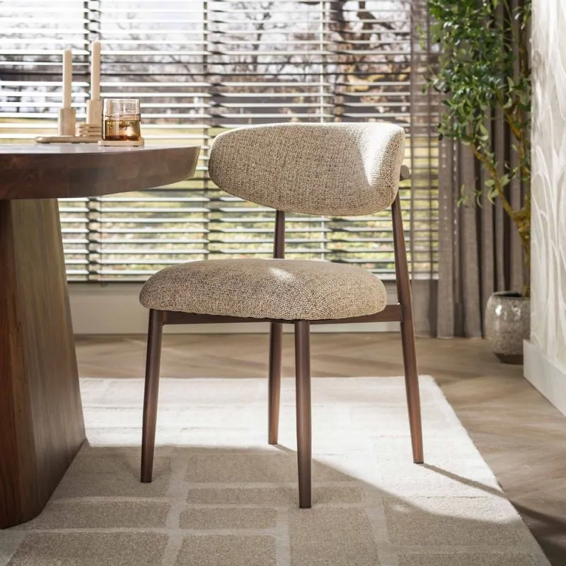 2er Set Stuhl Savena | Nubo Stoff / Strukturgewebe | sand