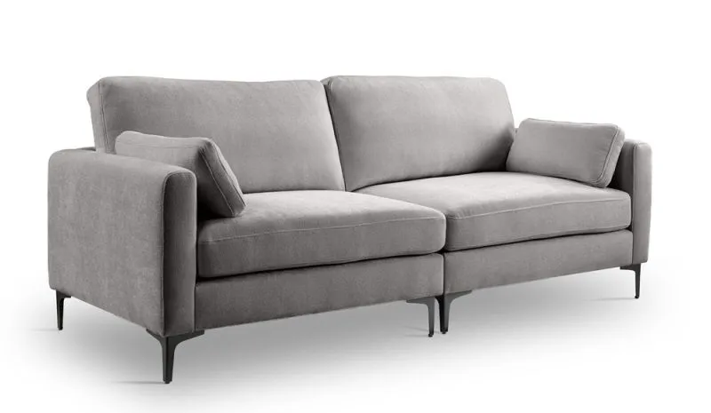 3,5-Sitzer Polstersofa Venti | 225cm | Webstoff | hellgrau
