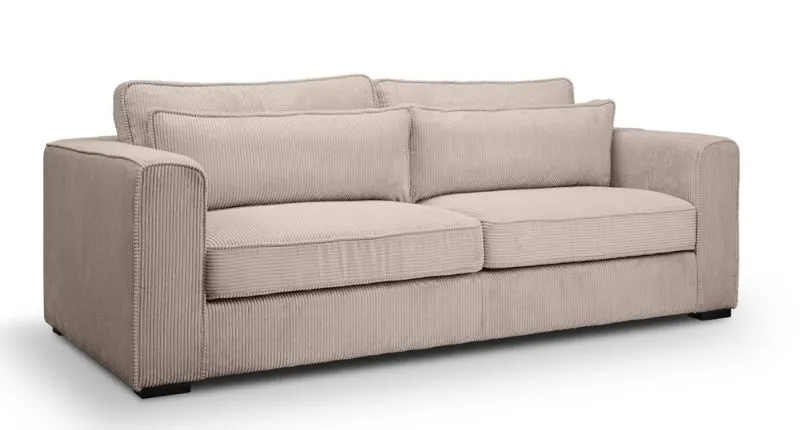 3-Sitzer Polstersofa Almera | 241cm | Cordstoff | beige-braun