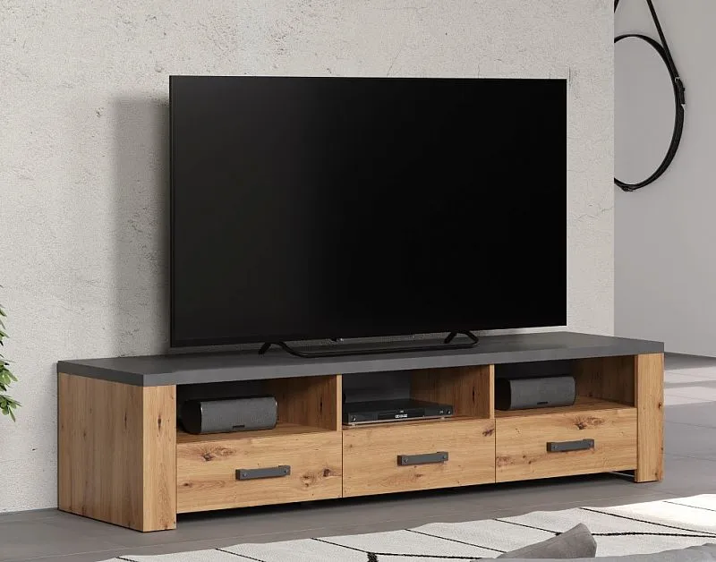 TV-Lowboard Follow | Artisan Eiche / Matera grau