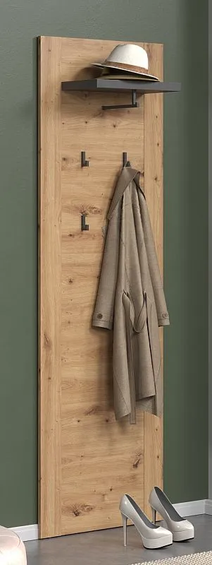 Garderobenpaneel Wandgarderobe Follow | Artisan Eiche / Matera grau