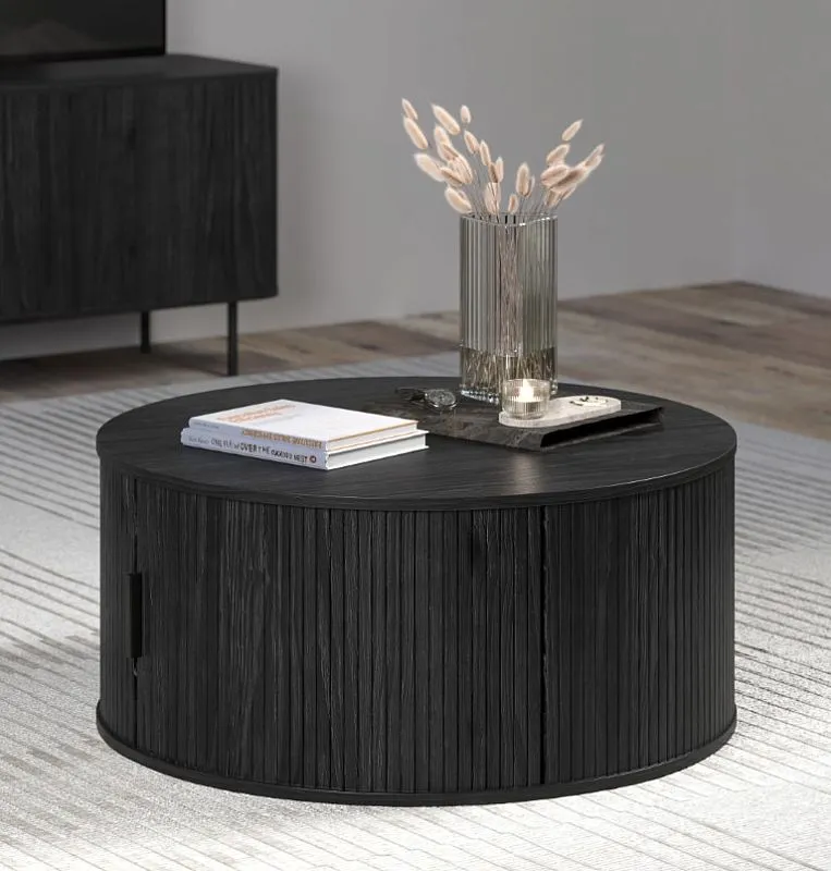 Couchtisch Ronin | Esche Schwarz | rund