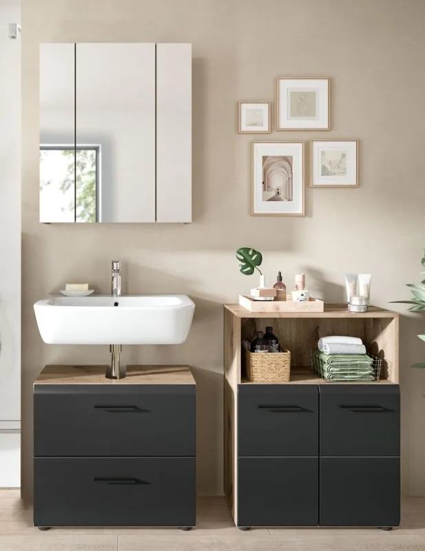 Bad Set Ice 3 | 3-teilig | Nox Oak / schwarz matt