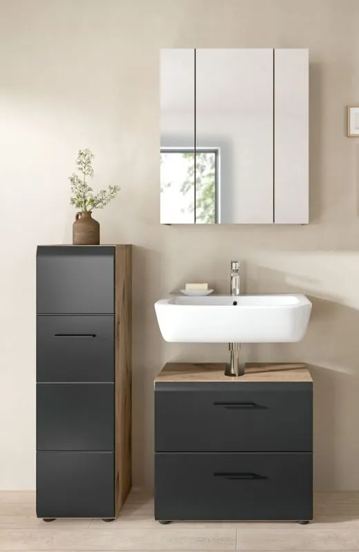 Bad Set Ice 3 | 3-teilig | Nox Oak / schwarz matt