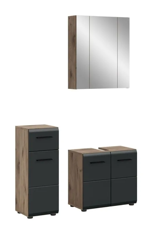 Bad Set Ice 5a | 3-teilig | Nox Oak / schwarz matt