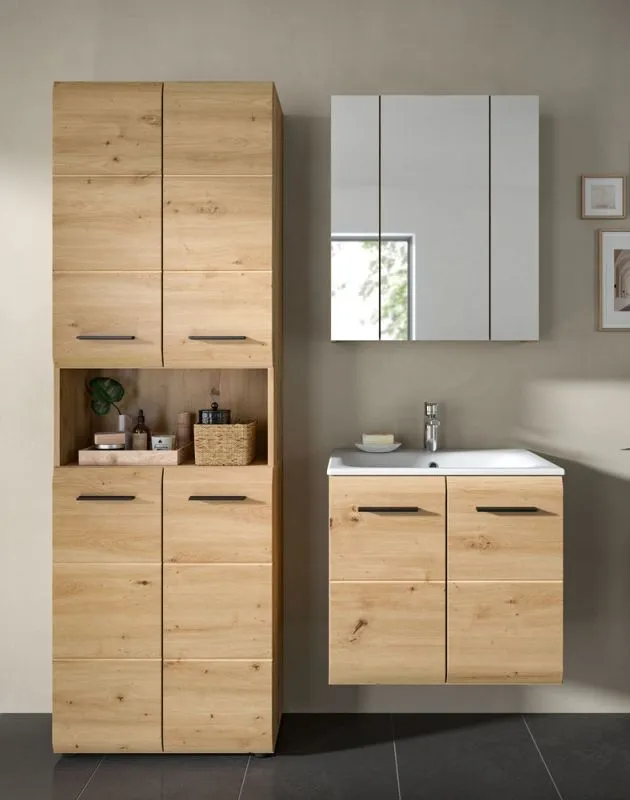 Bad Set Ice 6 | 3-teilig | Artisan Oak ohne Beleuchtung