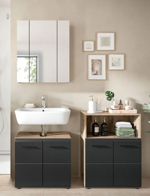 Bad Set Ice 6 | 3-teilig | Nox Oak / schwarz matt