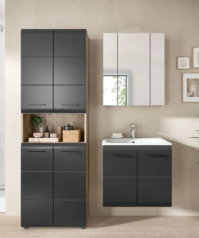 Bad Set Ice 6 | 3-teilig | Nox Oak / schwarz matt
