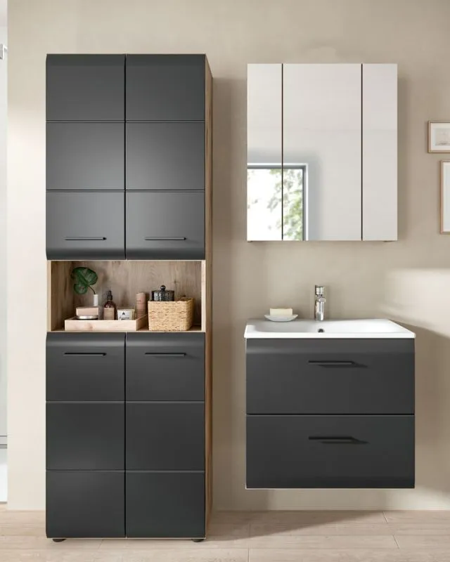 Bad Set Ice 7 | 3-teilig | Nox Oak / schwarz matt