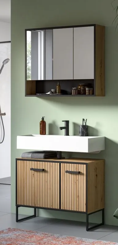 Badezimmer-Set Bagno 2 | Artisan Oak | 2-teilig ohne Beleuchtung