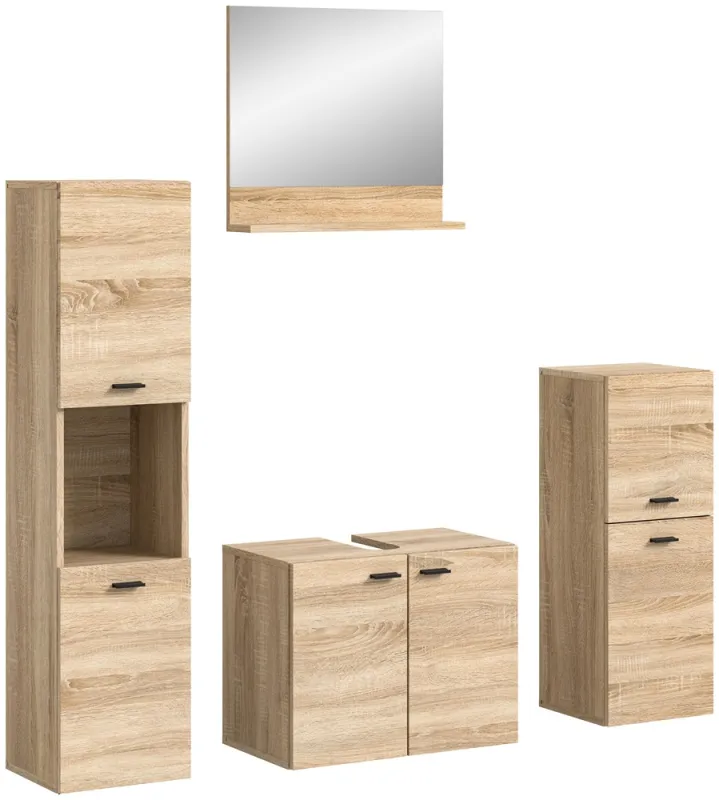 Badezimmer Set Boston 2 | 4-teilig | Eiche Sonoma