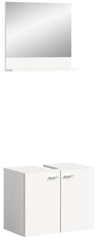 Badezimmer Set Boston | 2-teilig | weiß | ohne Aufsatzleuchte