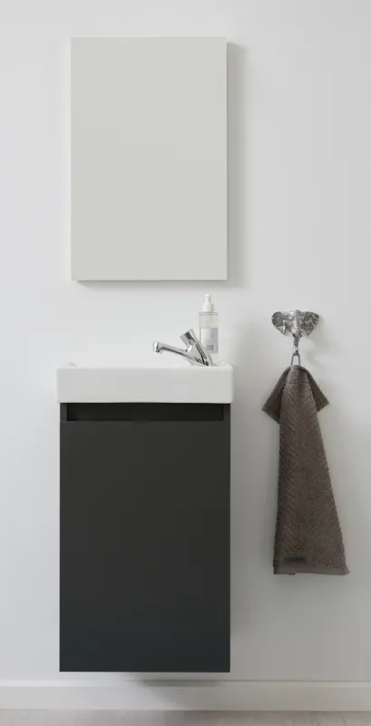 Badezimmer-Set Champ Bad | inkl. Waschbecken | Grau | 2-teilig