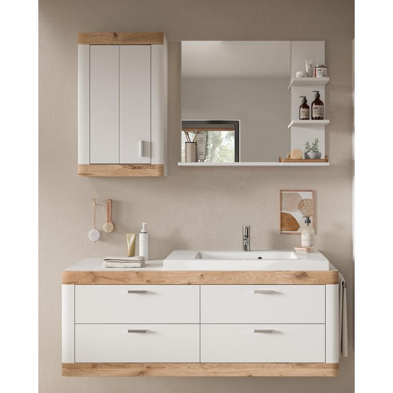 Badezimmer Set Laredo | Nox Oak / weiß | 3-teilig