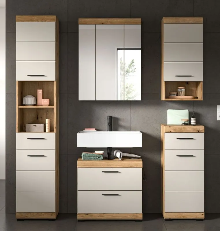 Badezimmer-Set Scout 1 | Kaschmir / Evoak Oak | 5-teilig
