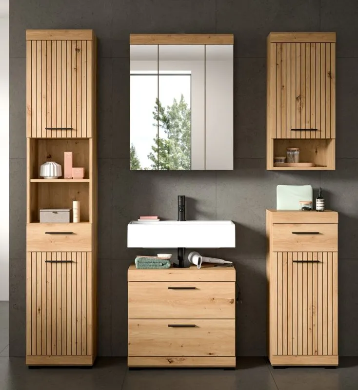 Badezimmer-Set Scout 3 | Artisan Eiche | 5-teilig ohne Aufsatzleuchte