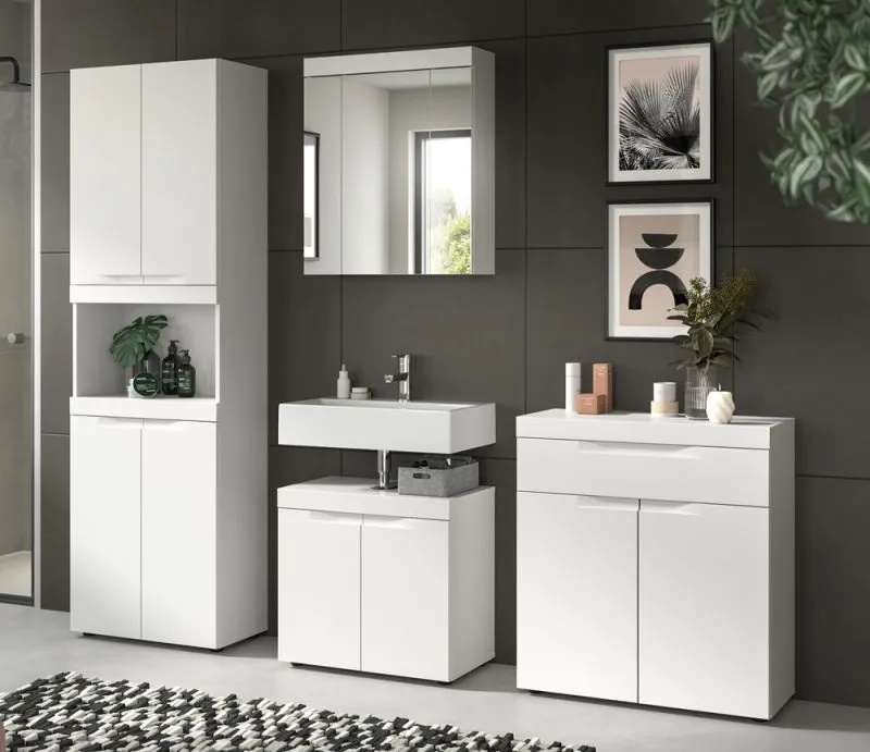 Badezimmer Set Viana | 4-teilig | weiß ohne Aufsatzleuchte