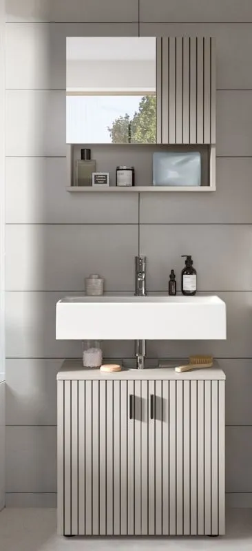 Badkombination Mone | 2-teilig | Kaschmir ohne Aufsatzleuchte