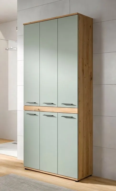 Badschrank Schrank Blake | Salbei / Artisan Eiche