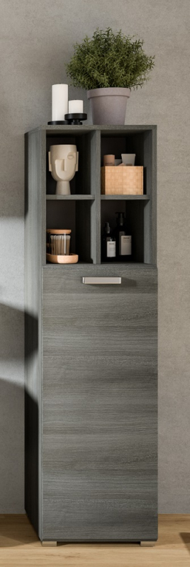 Badschrank Standschrank Silver | rauchsilber