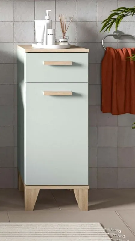 Badschrank Star | hellgrün / Eiche