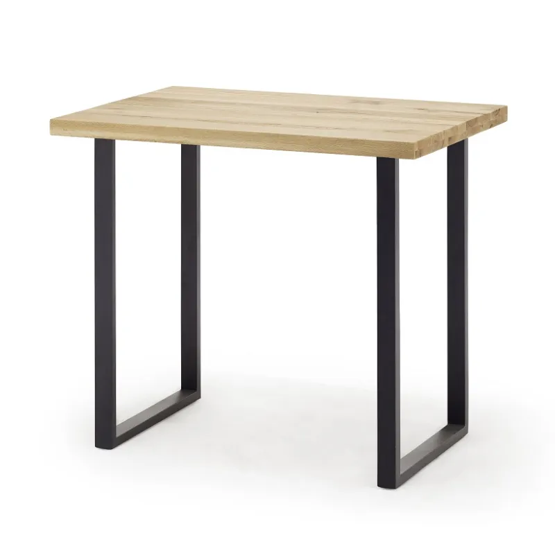 Bartisch Kufentisch Castello | Eiche gekälkt massiv | 120 x 80 | Gestell anthrazit
