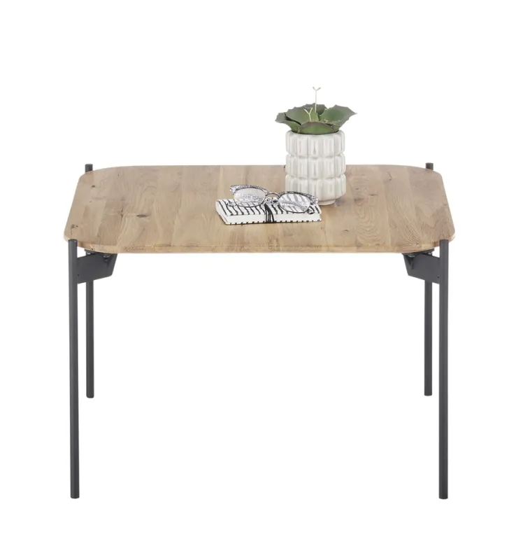 Couchtisch Alto | Eiche massiv / schwarz | 60 cm